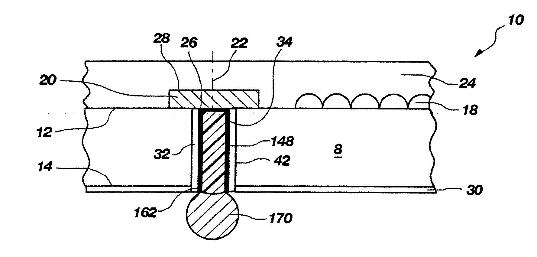 Methods of forming blind wafer interconnects, and related structures and assemblies