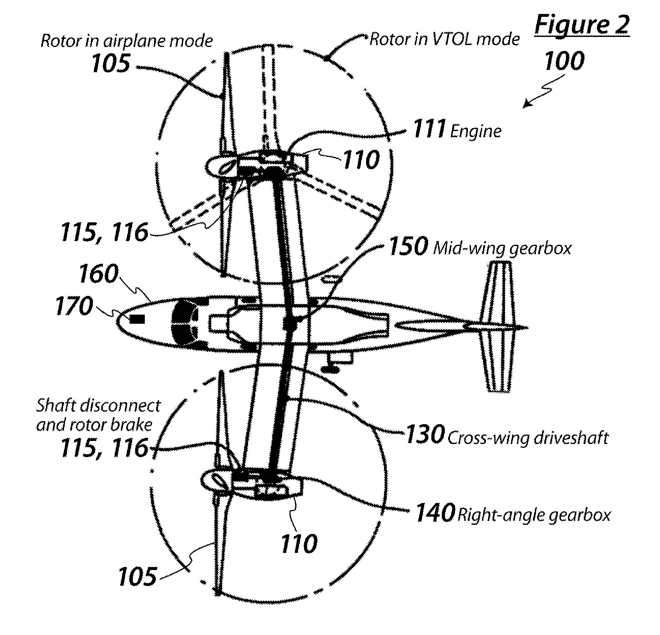 Fail-operational multiple lifting-rotor aircraft