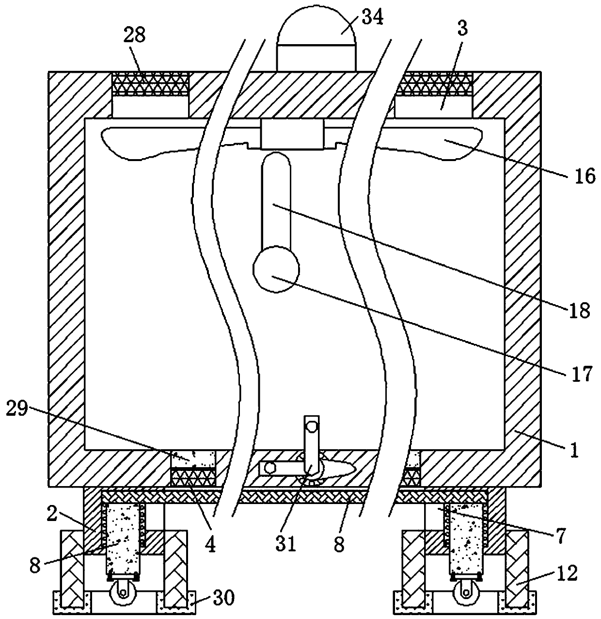 Automatic heat dissipation alarm computer convenient to move and fix