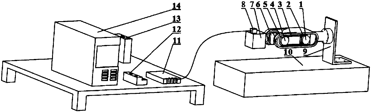 Testing device and method for residual oscillation restraining of flexible joint-flexible arm system