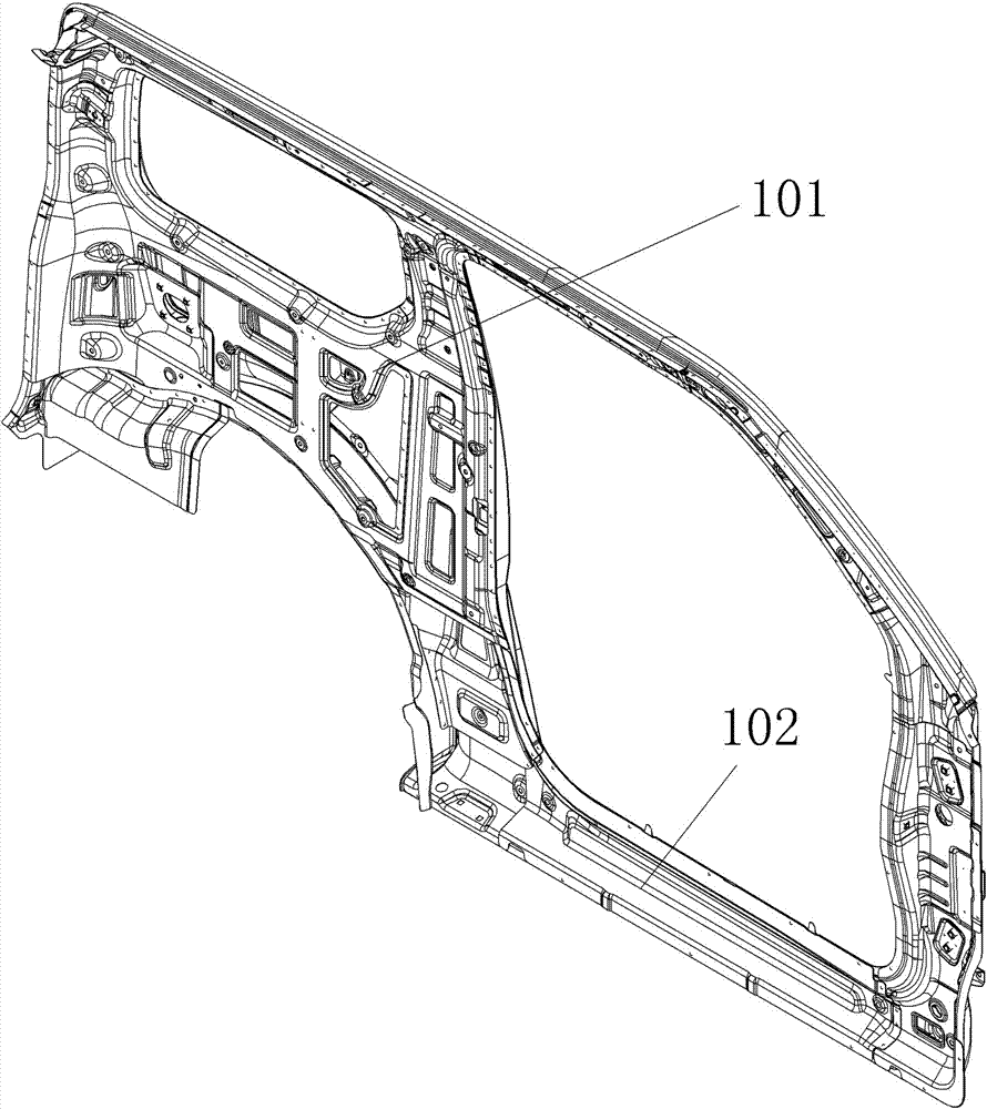 Electric automobile side wall