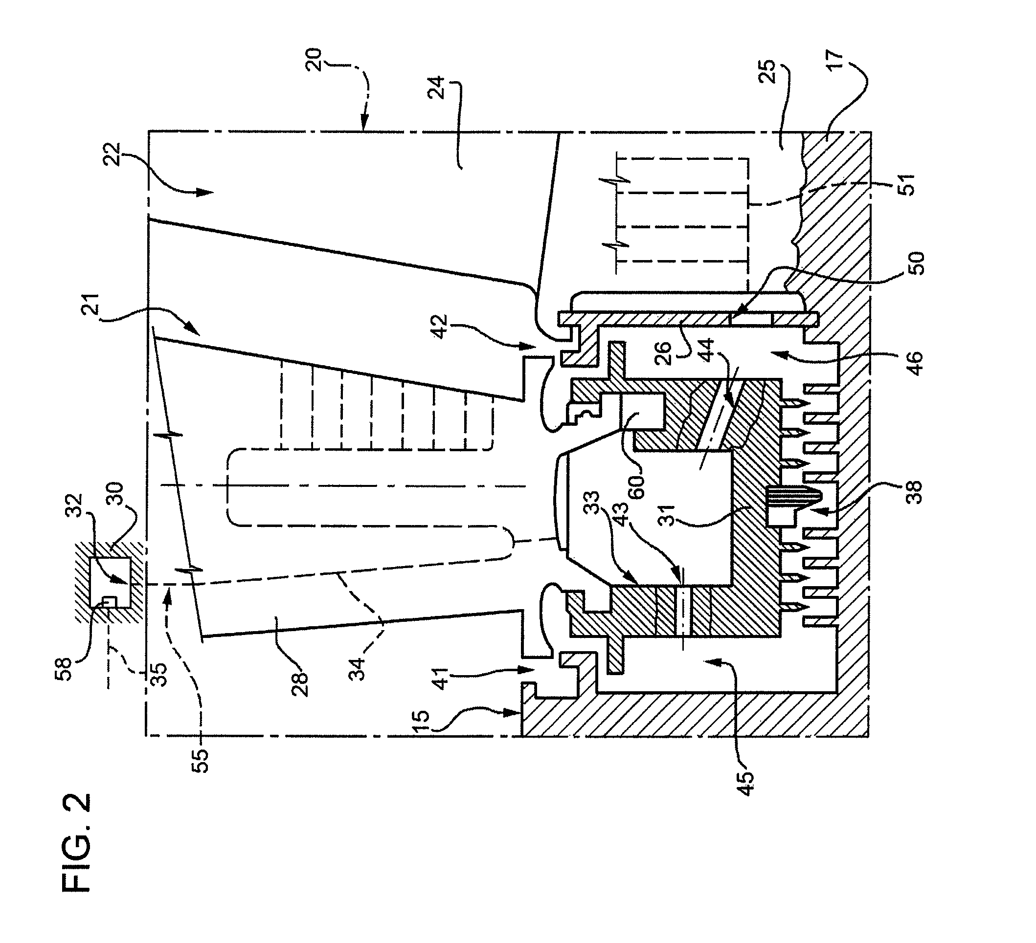 Control method for cooling a turbine stage in a gas turbine