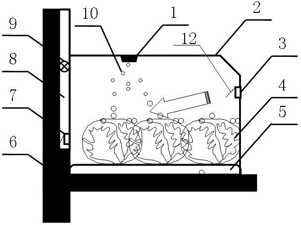 Fruit and vegetable box applicable to air cooling refrigerator and repaid cooling and moisturizing method of fruit and vegetable box