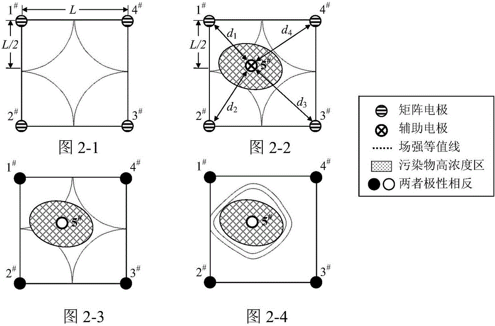 Field intensity compensation method for constructing inhomogeneous field through auxiliary electrode