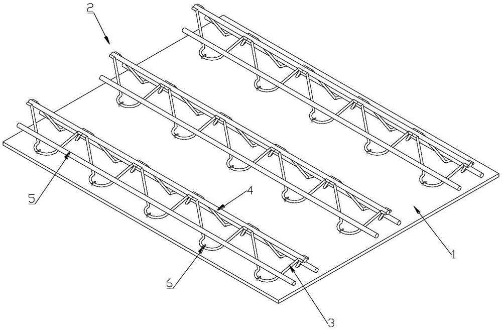 Combination formwork composed of steel bar trusses and bottom die