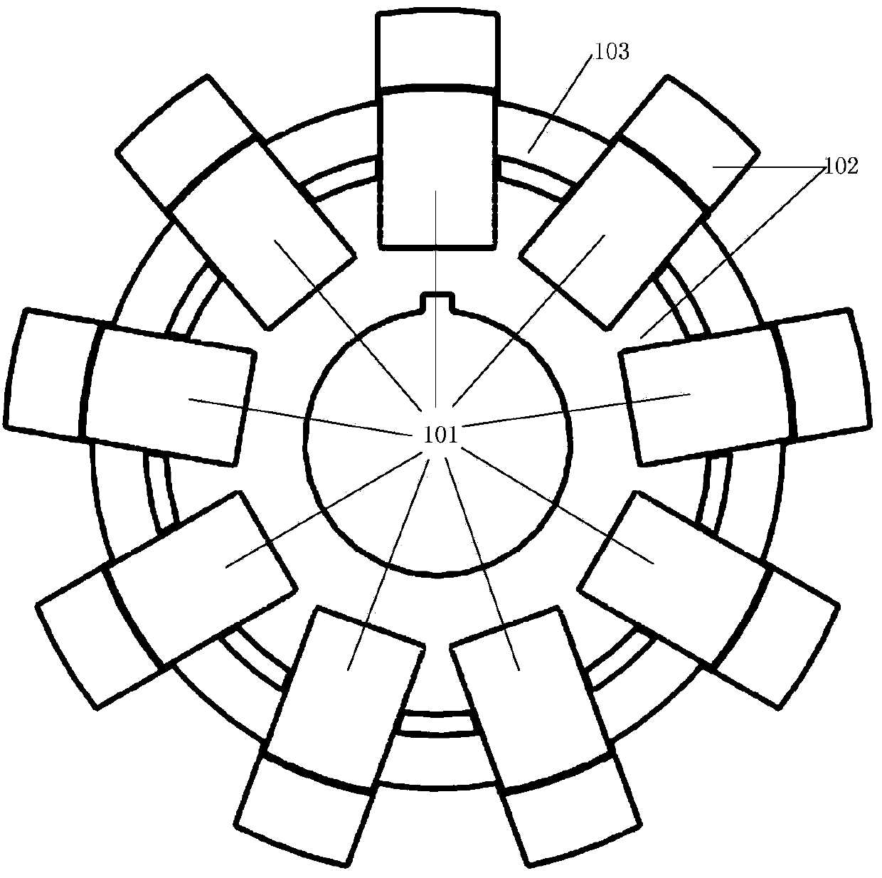 Single-phase outer rotor switch reluctance generator with U-shaped stator teeth