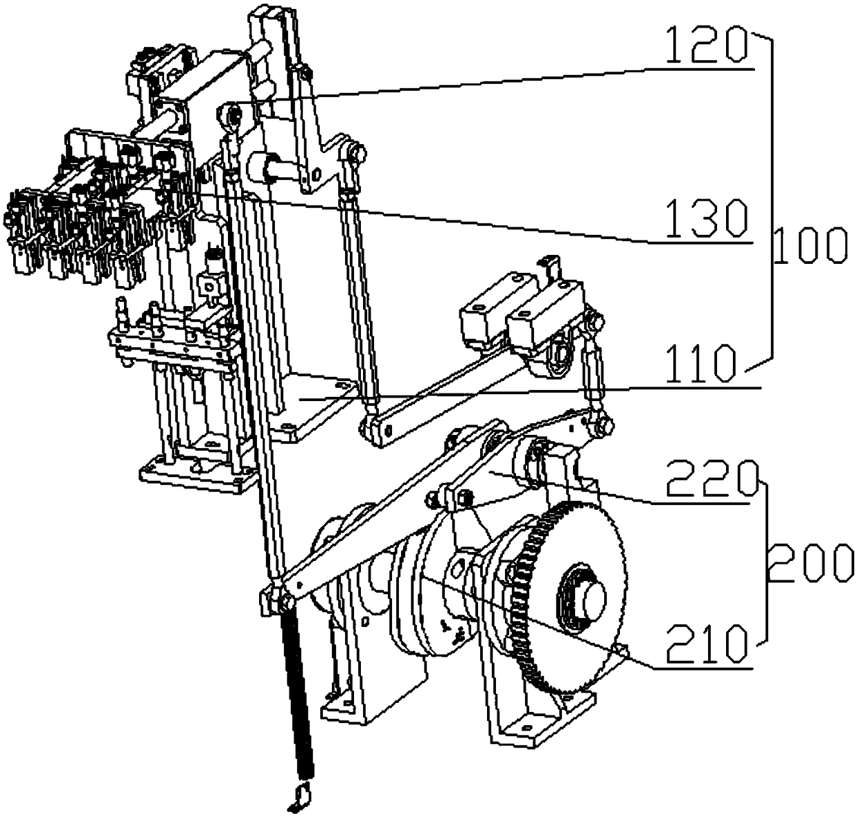 Cam-lever-type automatic feeding device