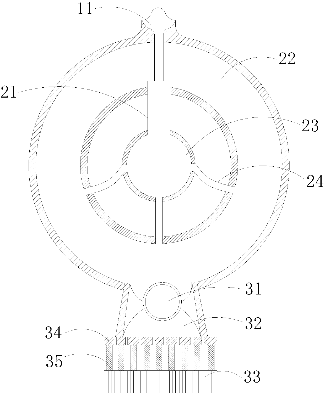 Volute-type handheld extremely-simple small paint brushing tool