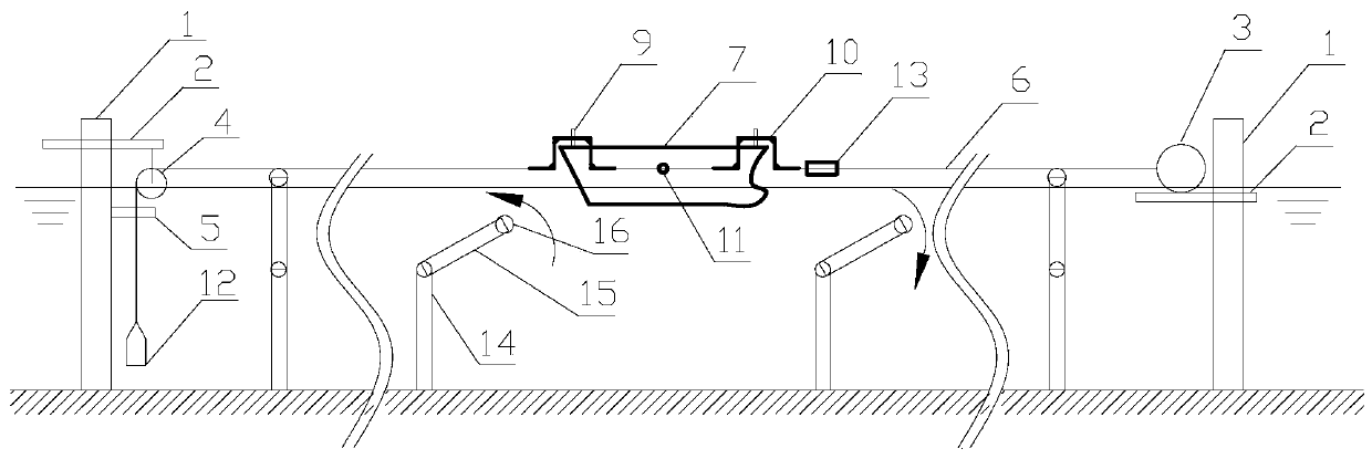 Resistance test system for real sea large-scale ship model