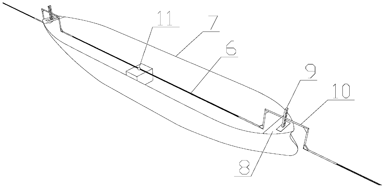 Resistance test system for real sea large-scale ship model