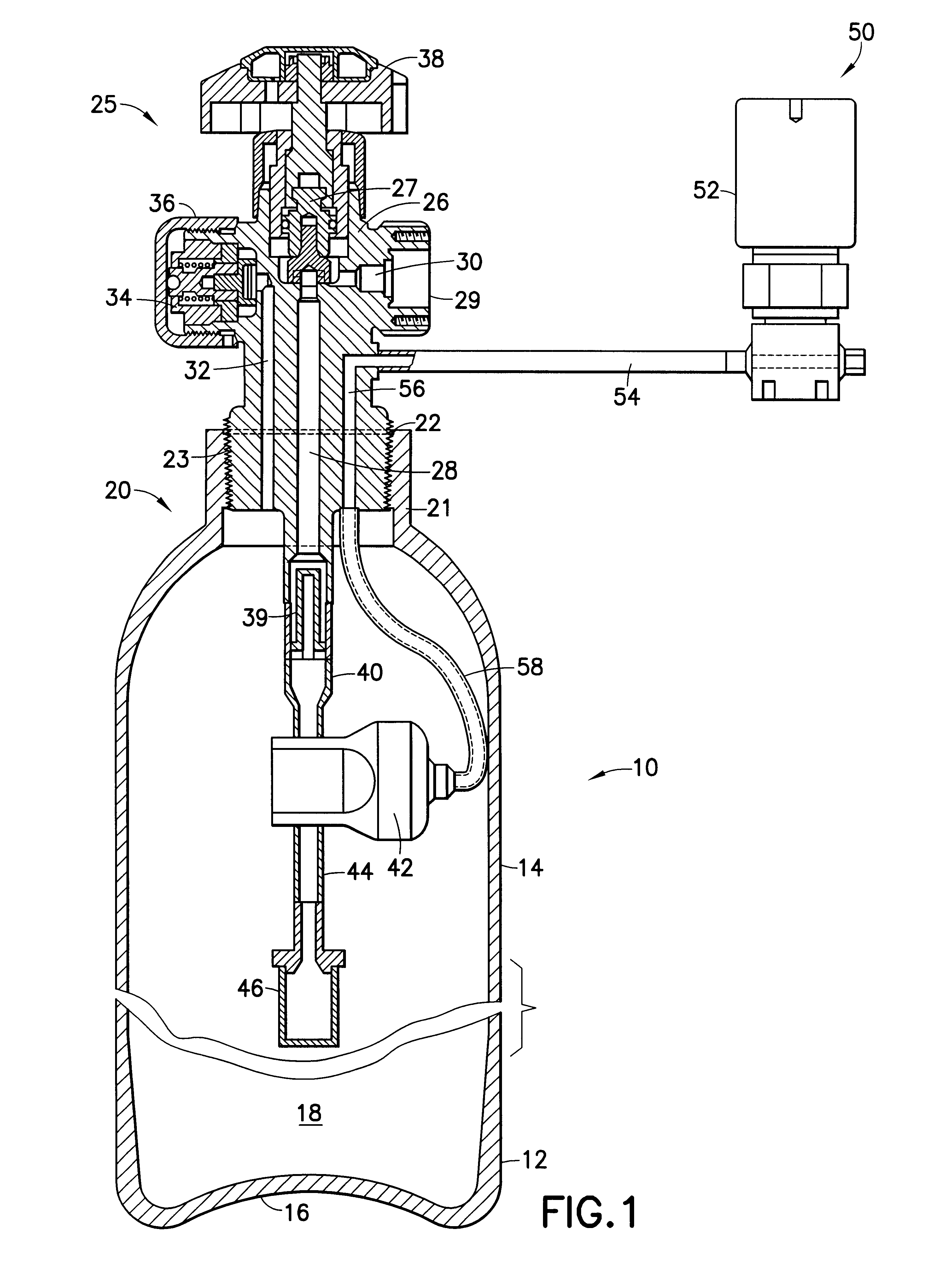 Fluid storage and dispensing system featuring interiorly disposed and exteriorly adjustable regulator for high flow dispensing of gas