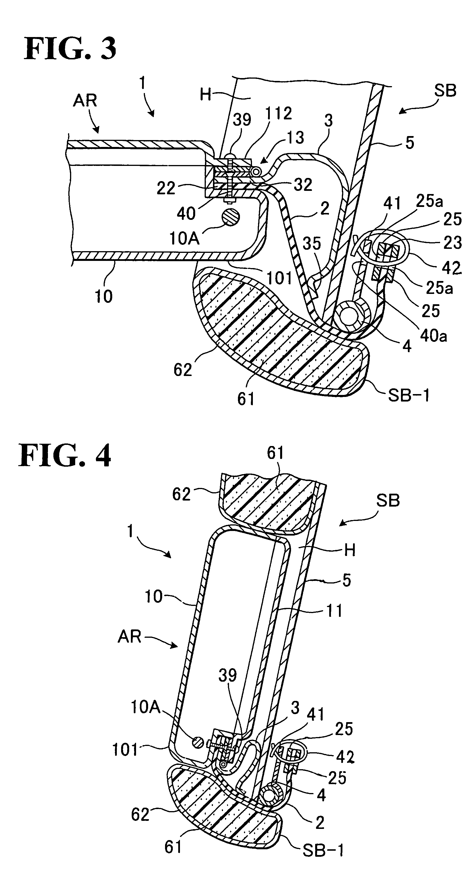 Armrest arrangement in automotive seat