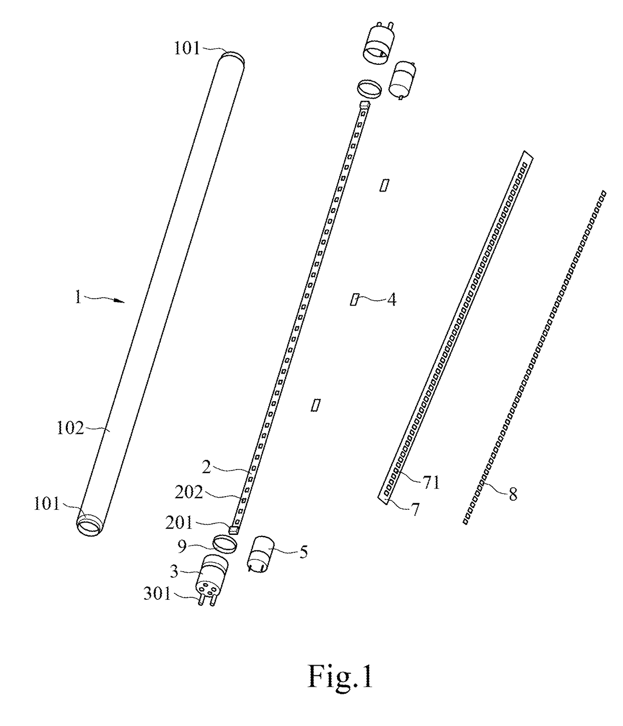 LED tube lamp with two operating modes compatible with electrical ballasts