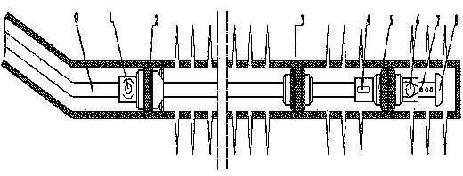 Oil well horizontal well oil jacket simultaneous injection type double-sealing single-clamping volume fracturing tubular column and fracturing method thereof