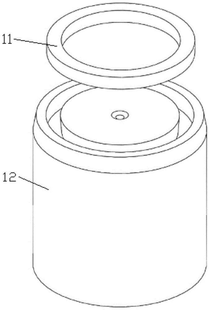 A four-way reversing valve magnetic separation ring press-fitting equipment and press-fitting process