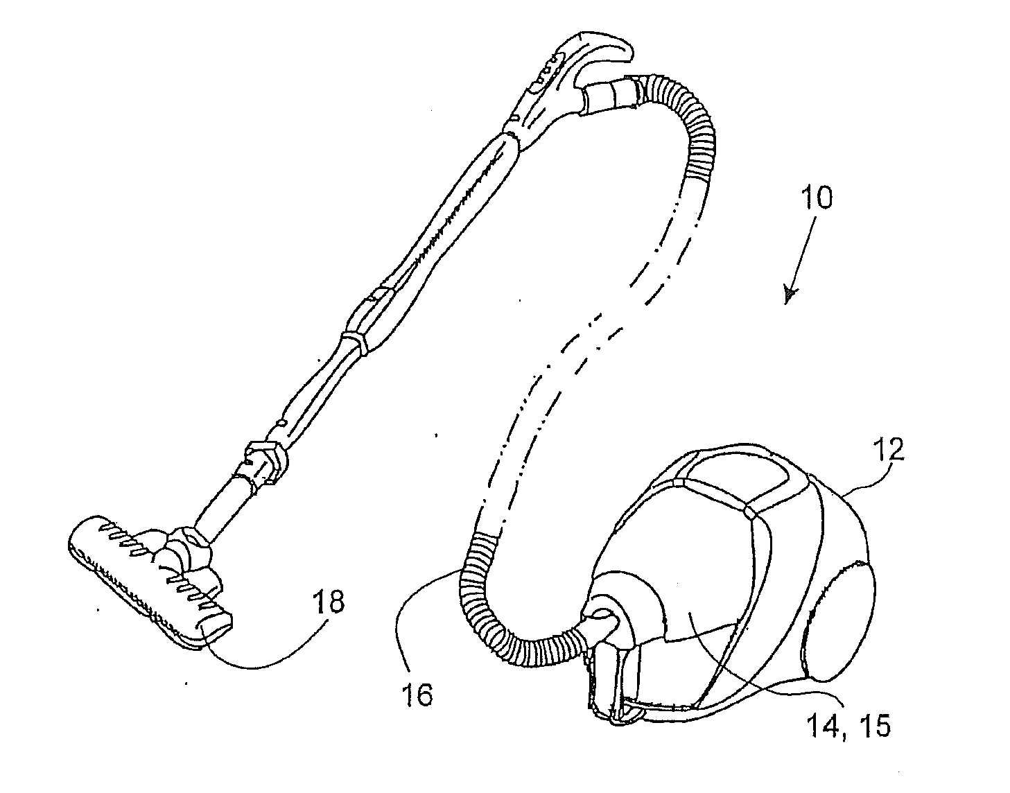 Air volume flow and pushing force control device