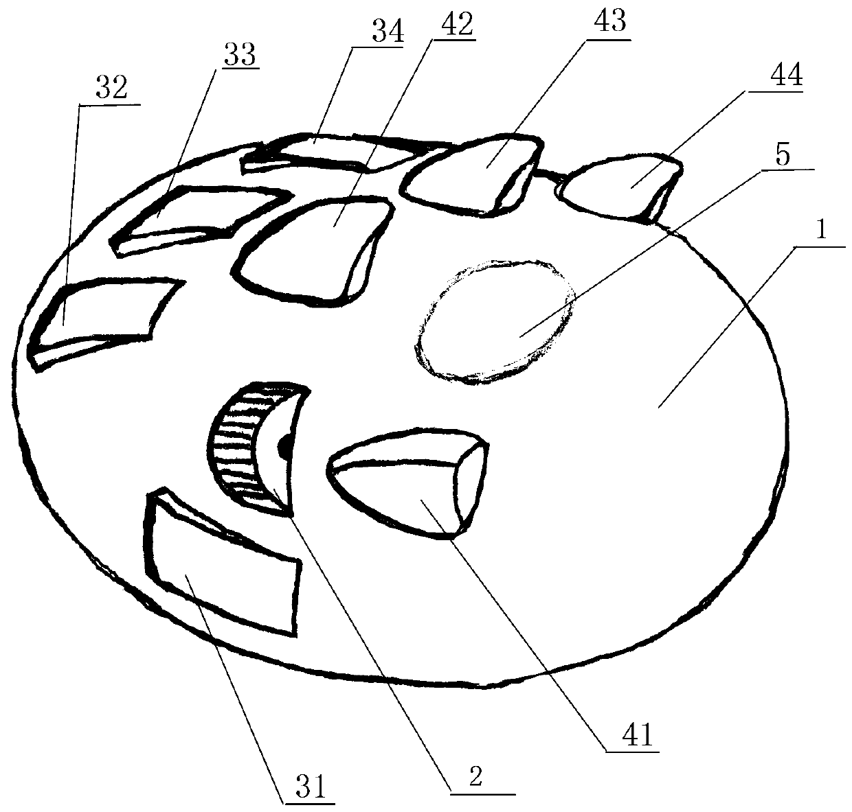 Computer control device capable of being fixed to palm