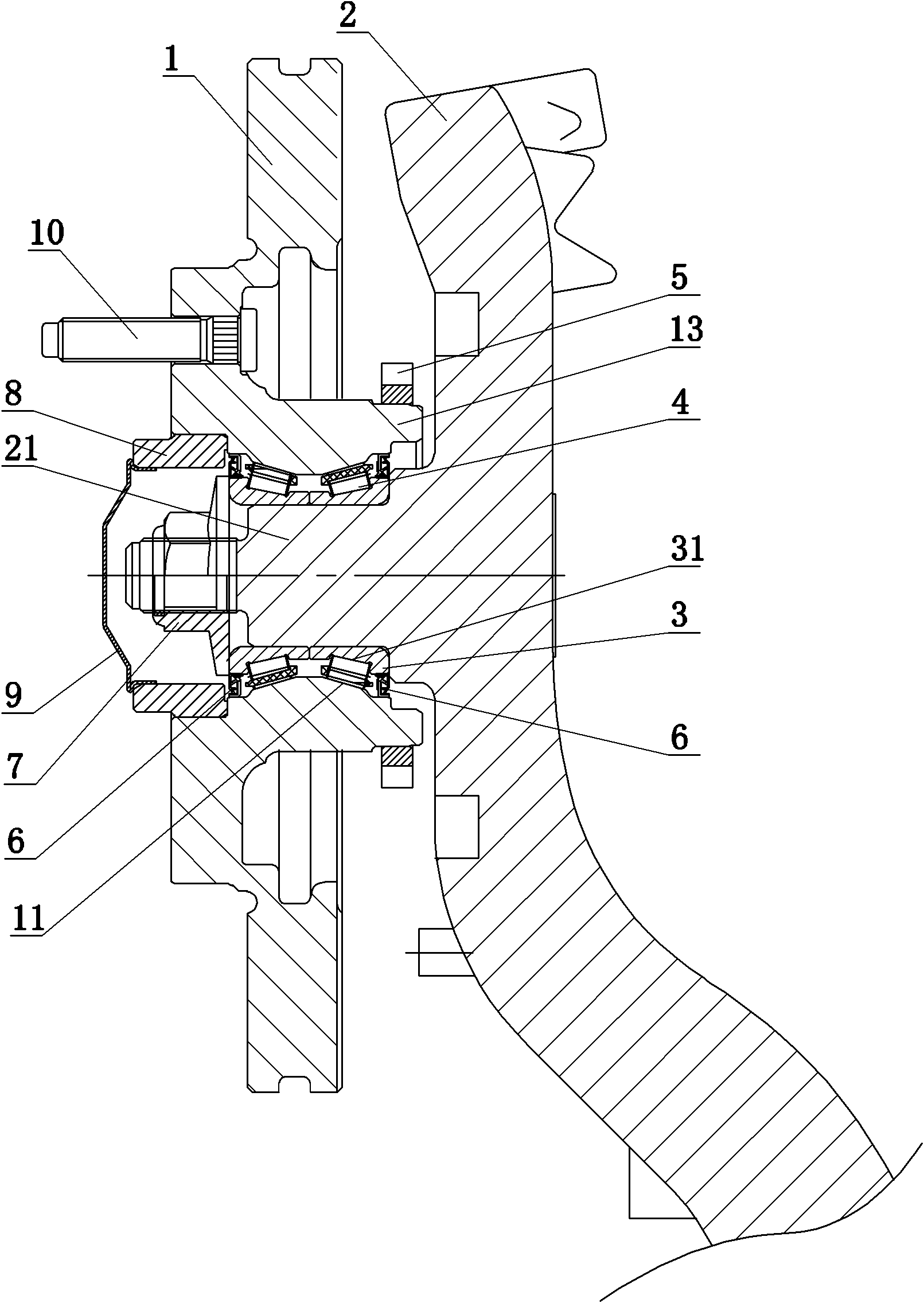 Automobile hub bearing unit