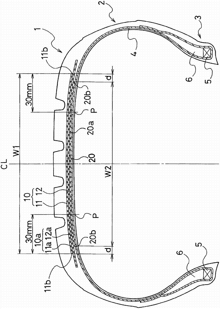 Pneumatic radial tire for use on passenger car