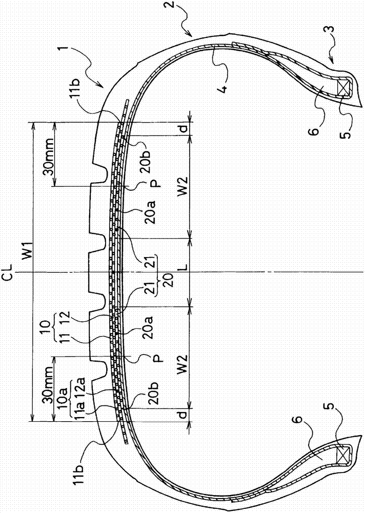 Pneumatic radial tire for use on passenger car