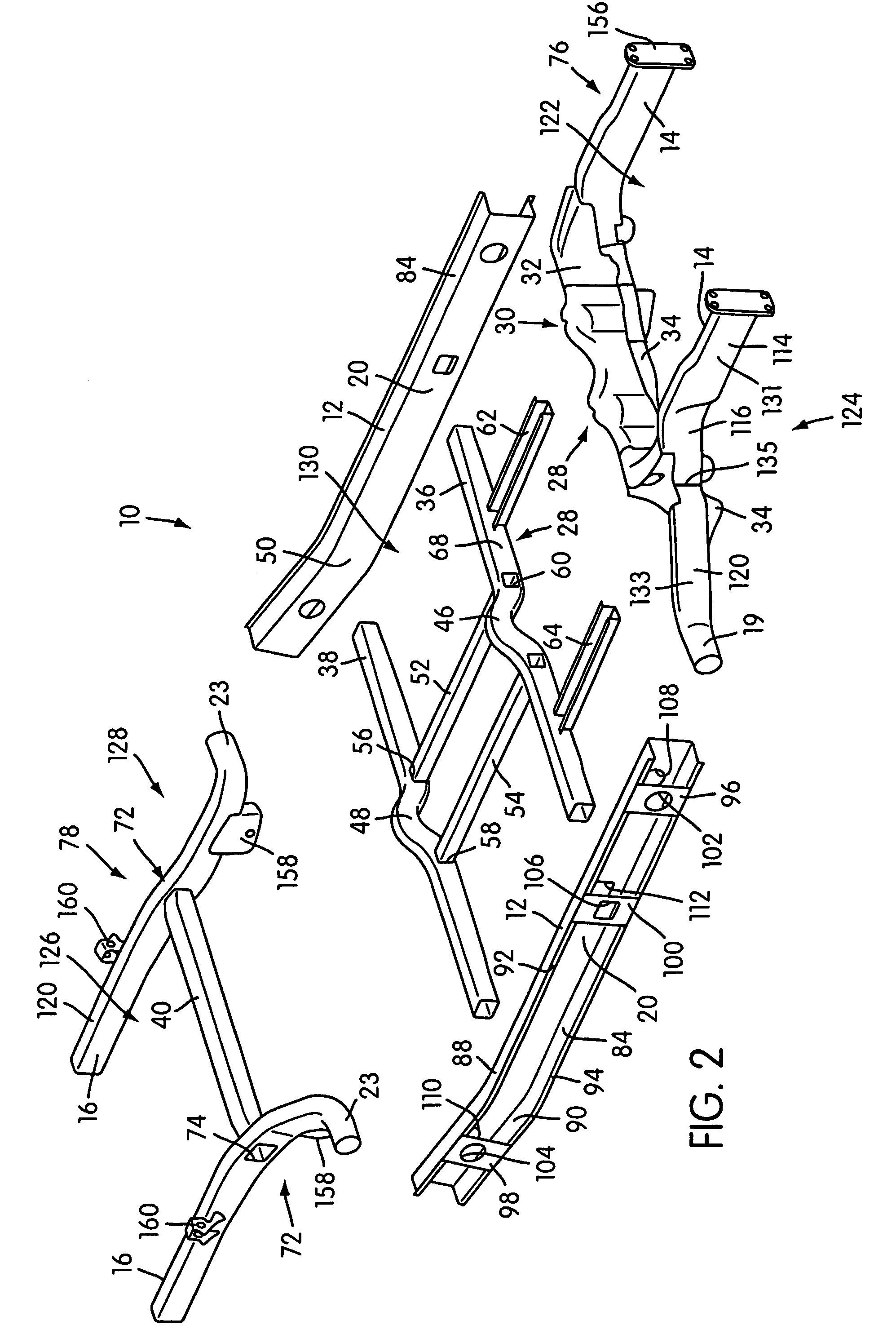 Modular underbody for a motor vehicle