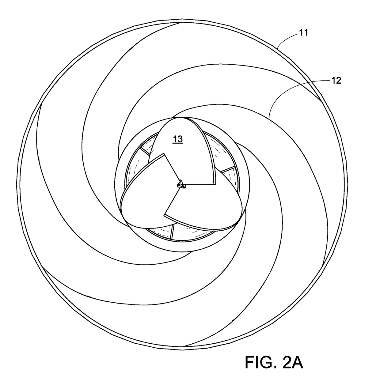 Turbine Including Helical Longitudinal Blades