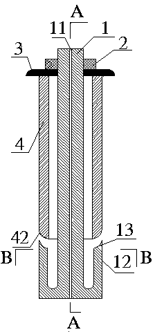 Active-passive expansion hook type anchor rod