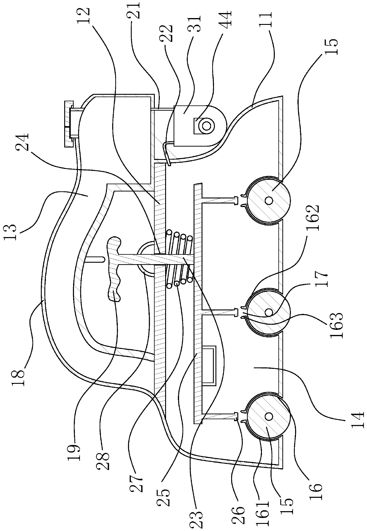 Peristaltic pump for clothing ironing and setting machine