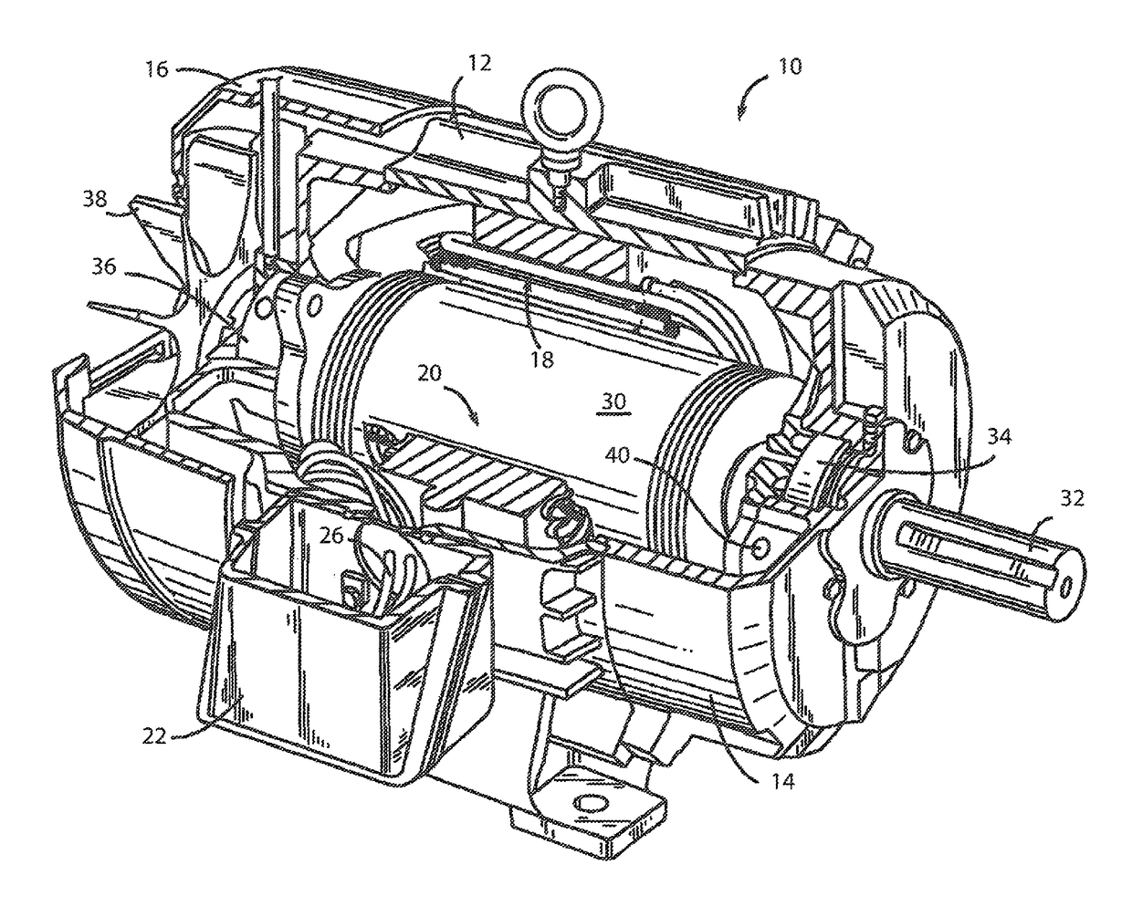 System and method for detection of motor vibration