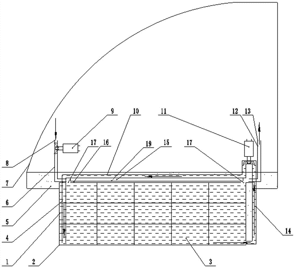 Low-emission dehumidification system based on rainwater collecting module