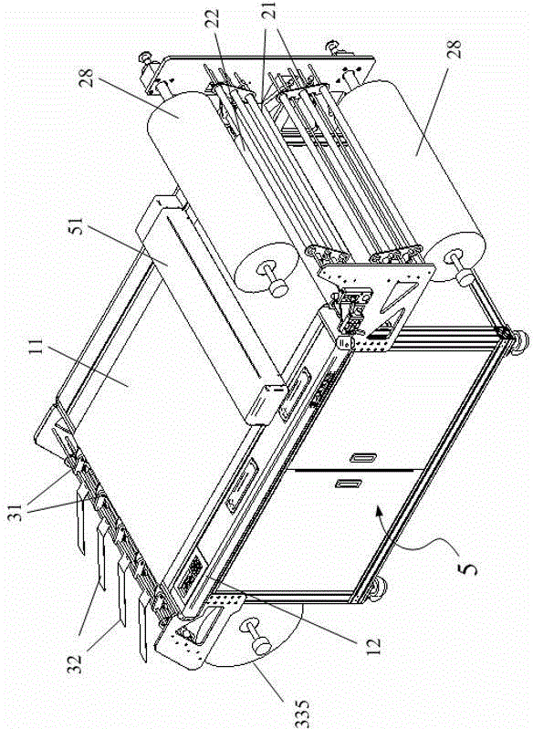 Adhesive film feeding mechanism