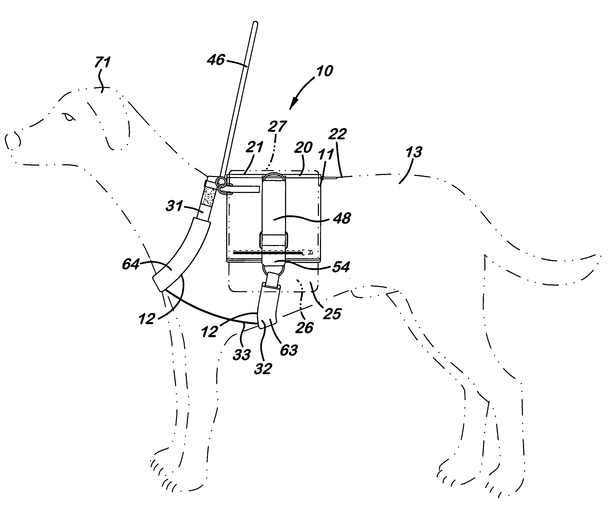 Service dog harness