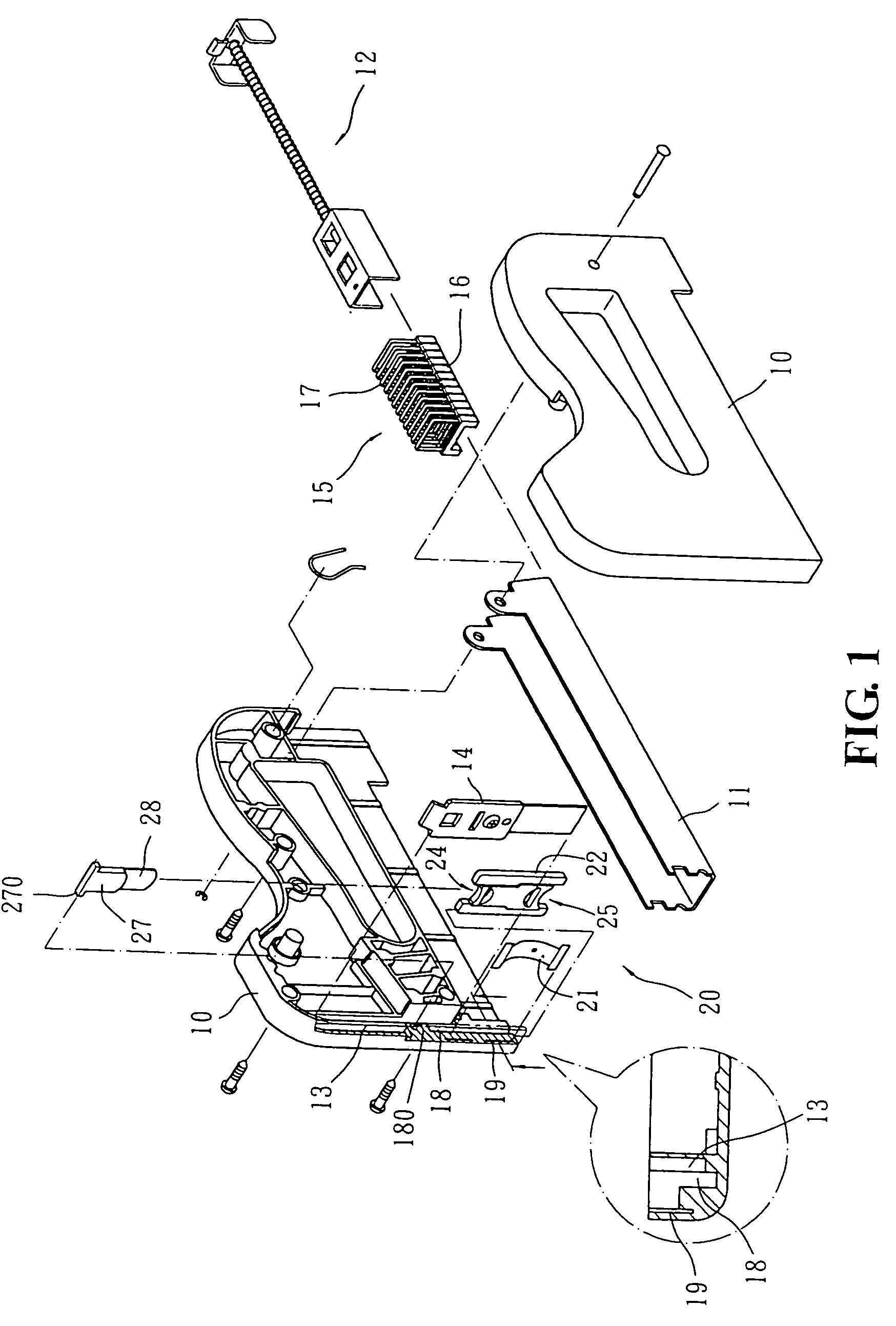 Cable holding assembly for cable stapler