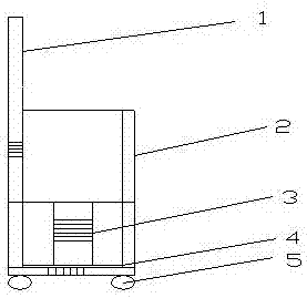 Luggage box with electronic scale and telescopic bench