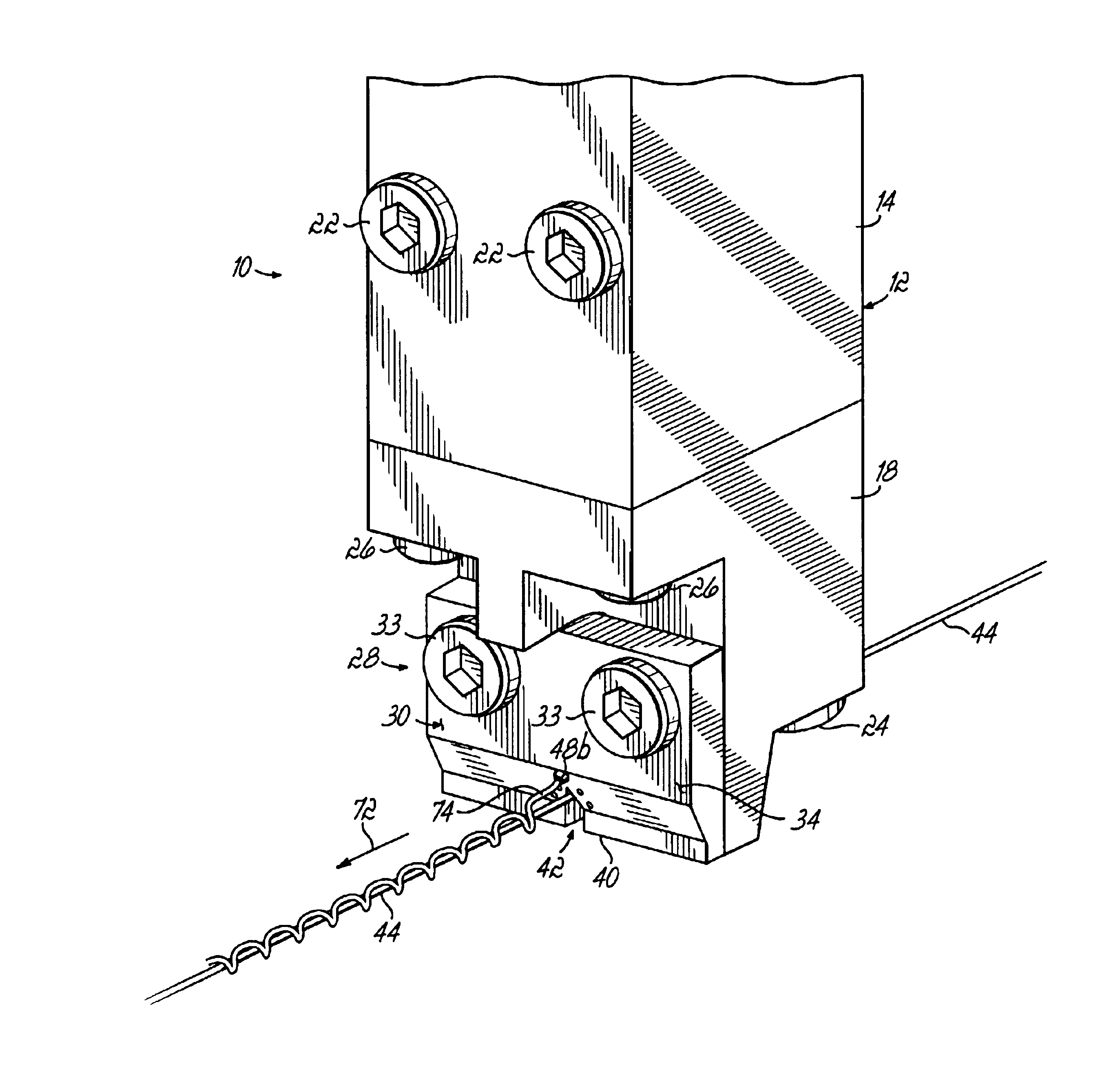 Module, nozzle and method for dispensing controlled patterns of liquid material