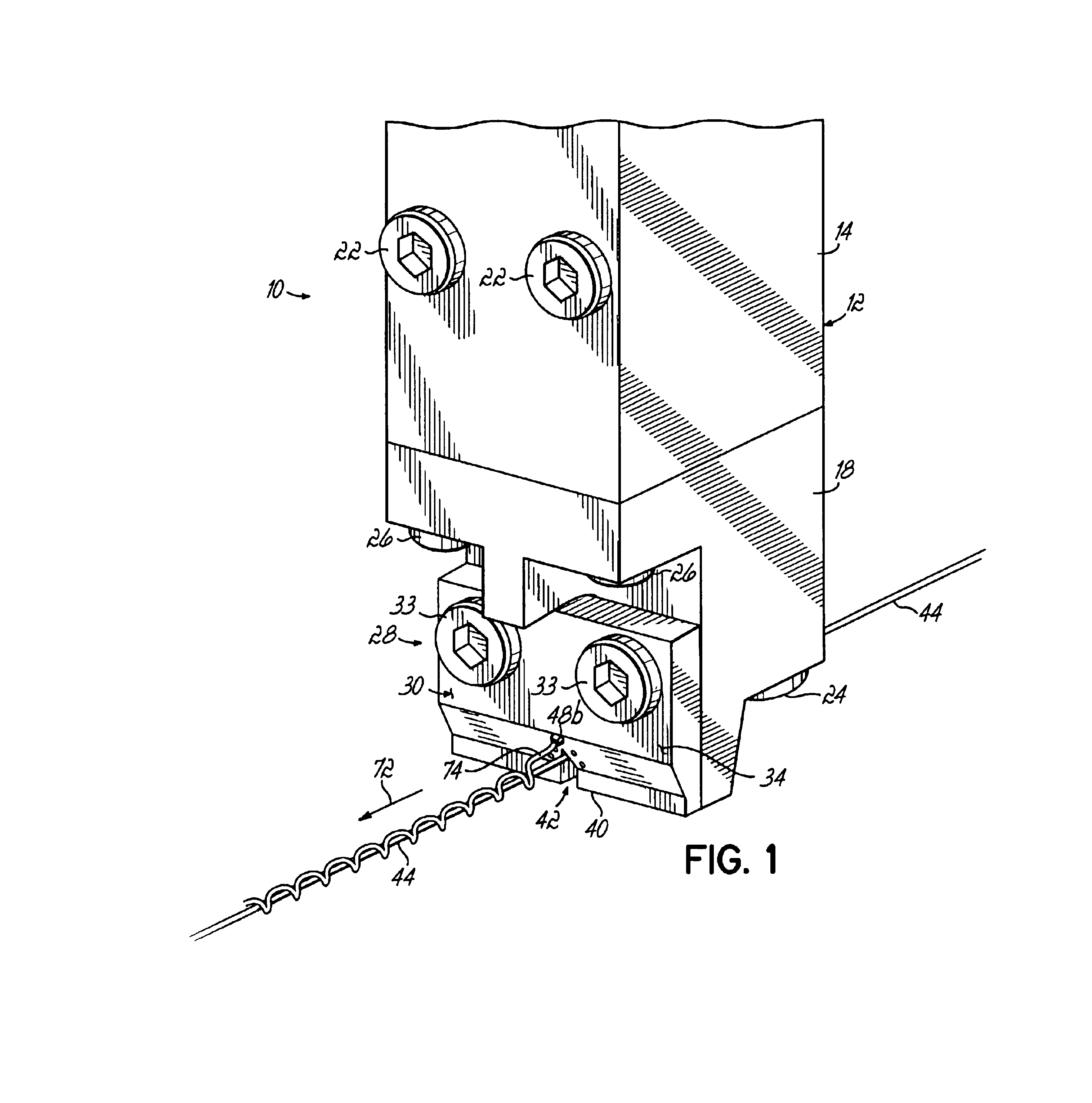 Module, nozzle and method for dispensing controlled patterns of liquid material