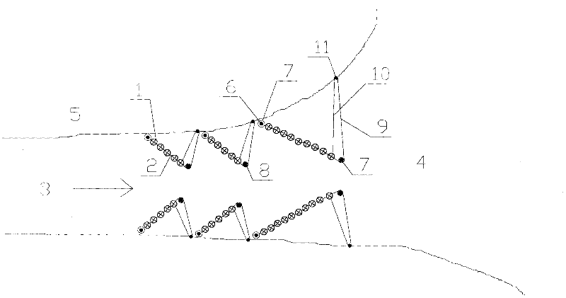 Movable type plant floating island chain applicable to estuary of lake