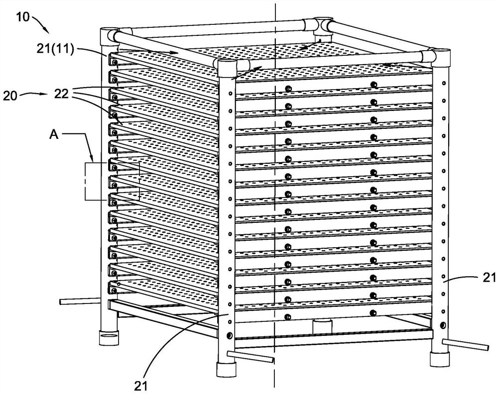 Gas inlet system of coating device