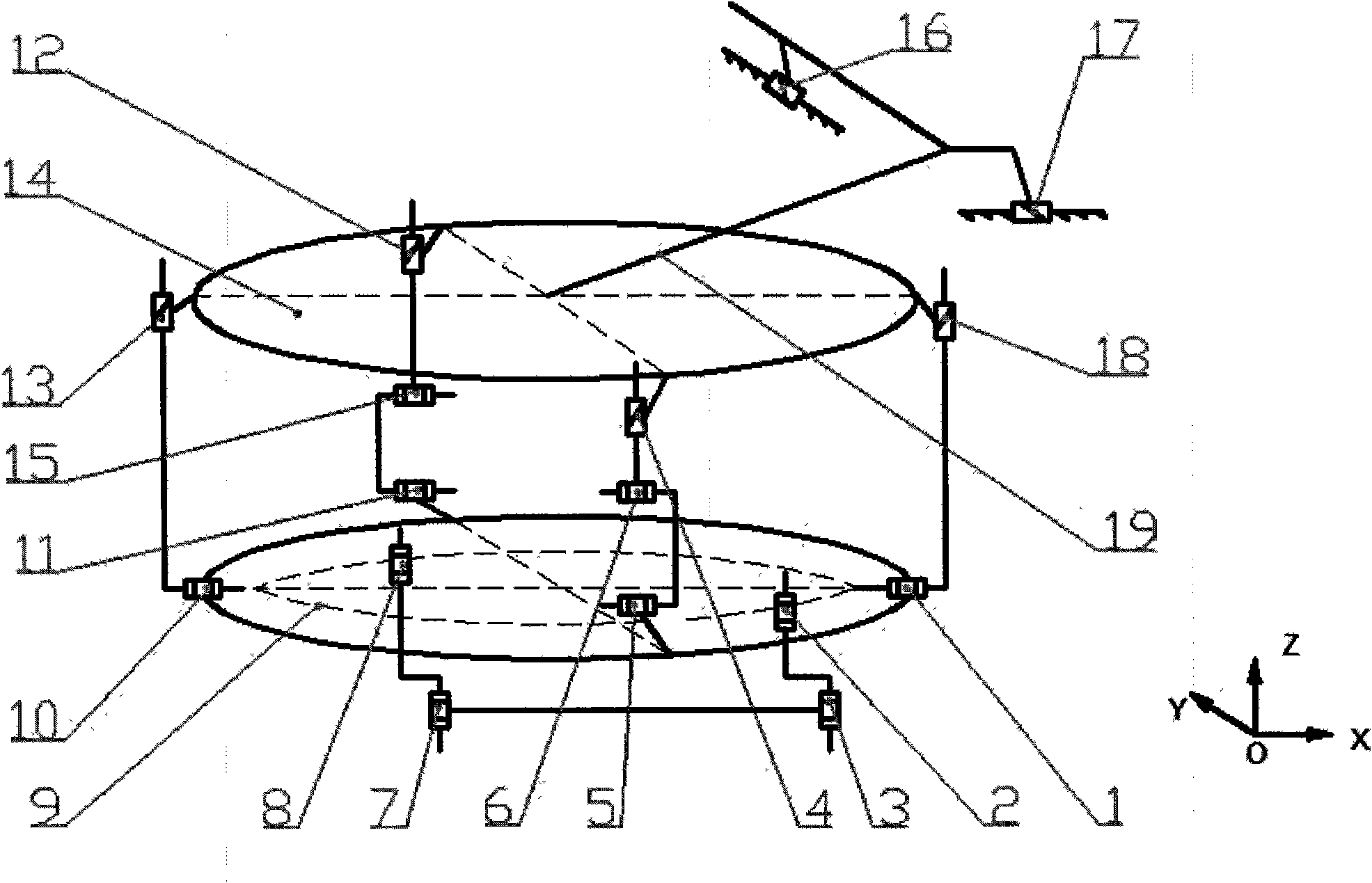 Massage robot actuating mechanism