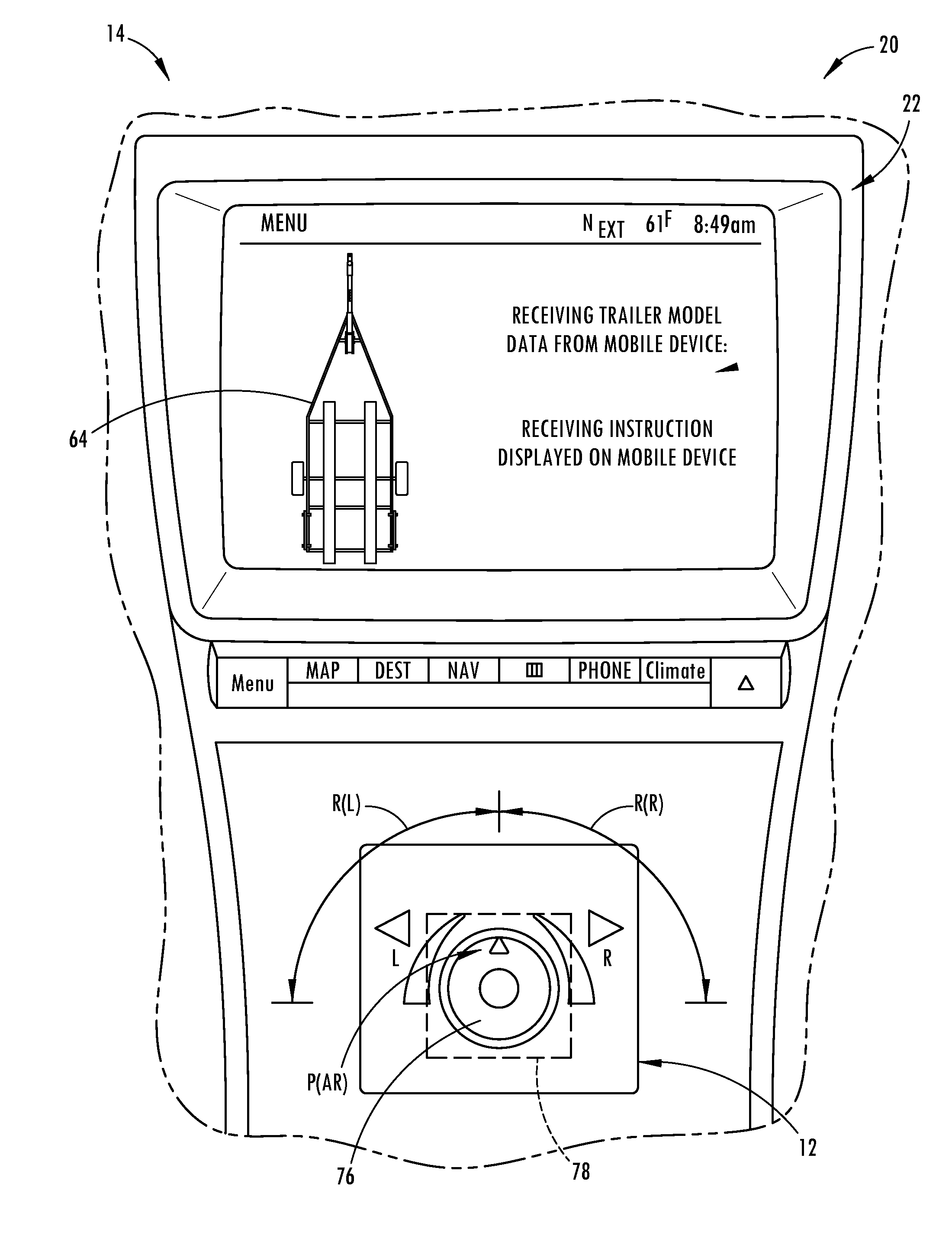 Methods and systems for configuring of a trailer maneuvering system