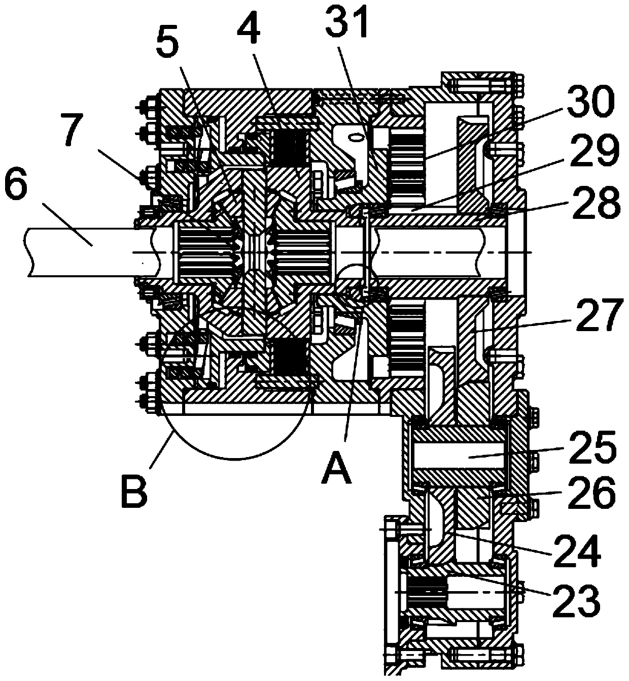 Electric drive axle capable of conducting central double-acting wet braking