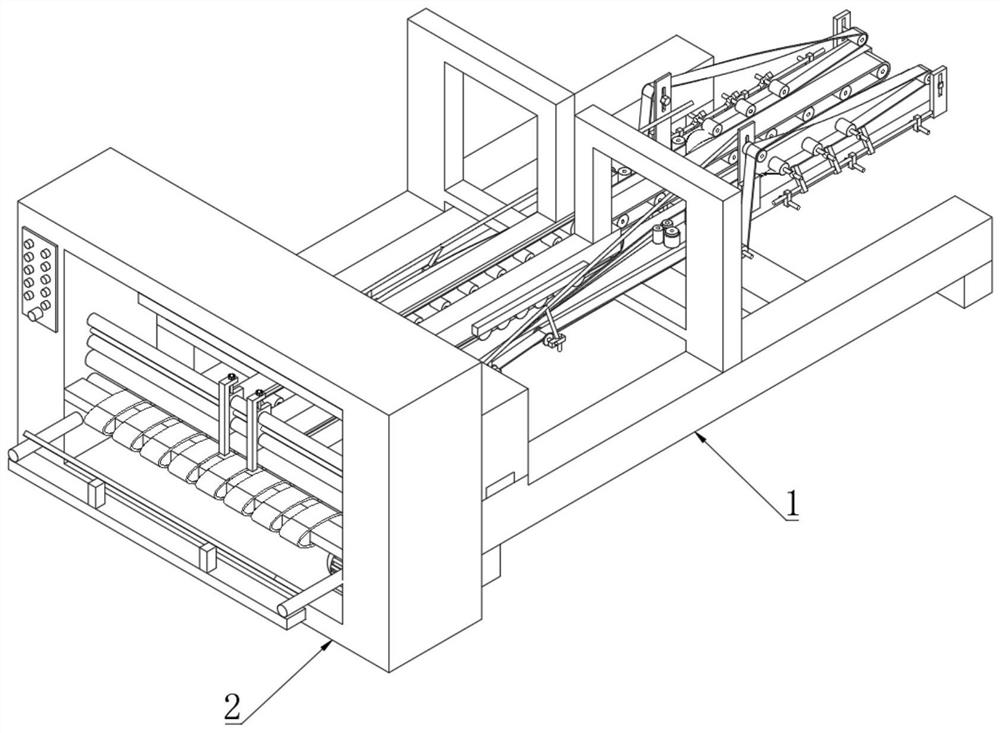 Full-automatic carton gluing and nailing all-in-one machine