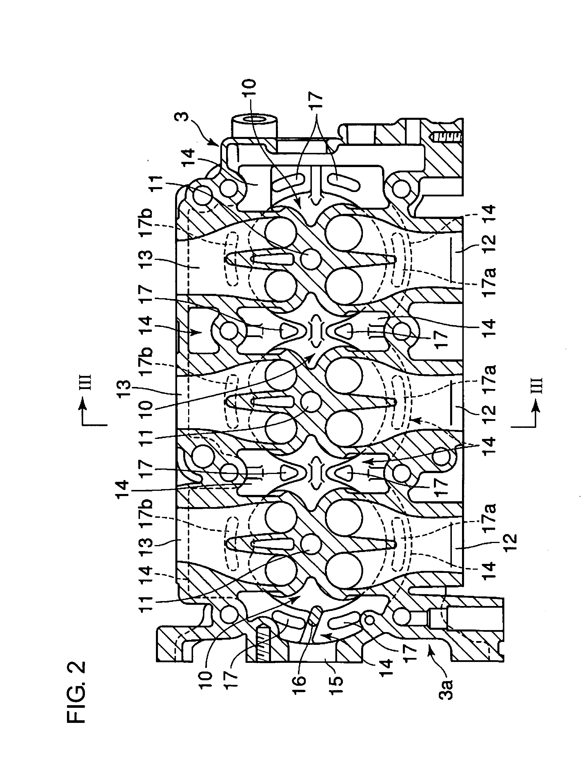 Cylinder head structure of engine