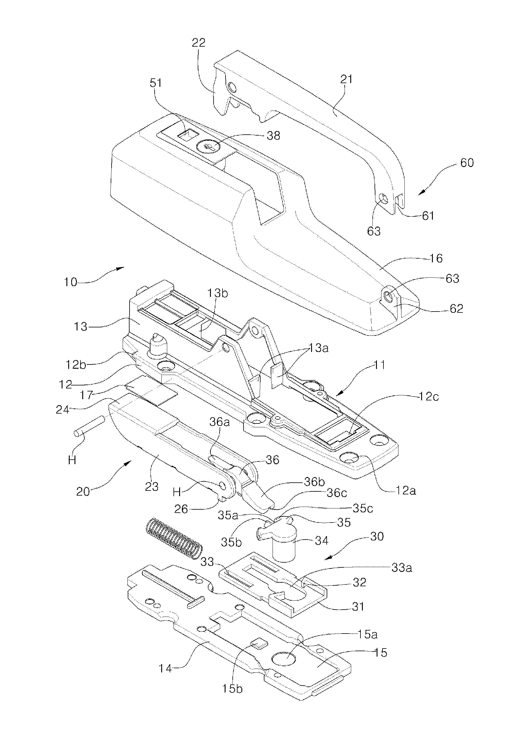 Door lock device for refrigerator and freezer