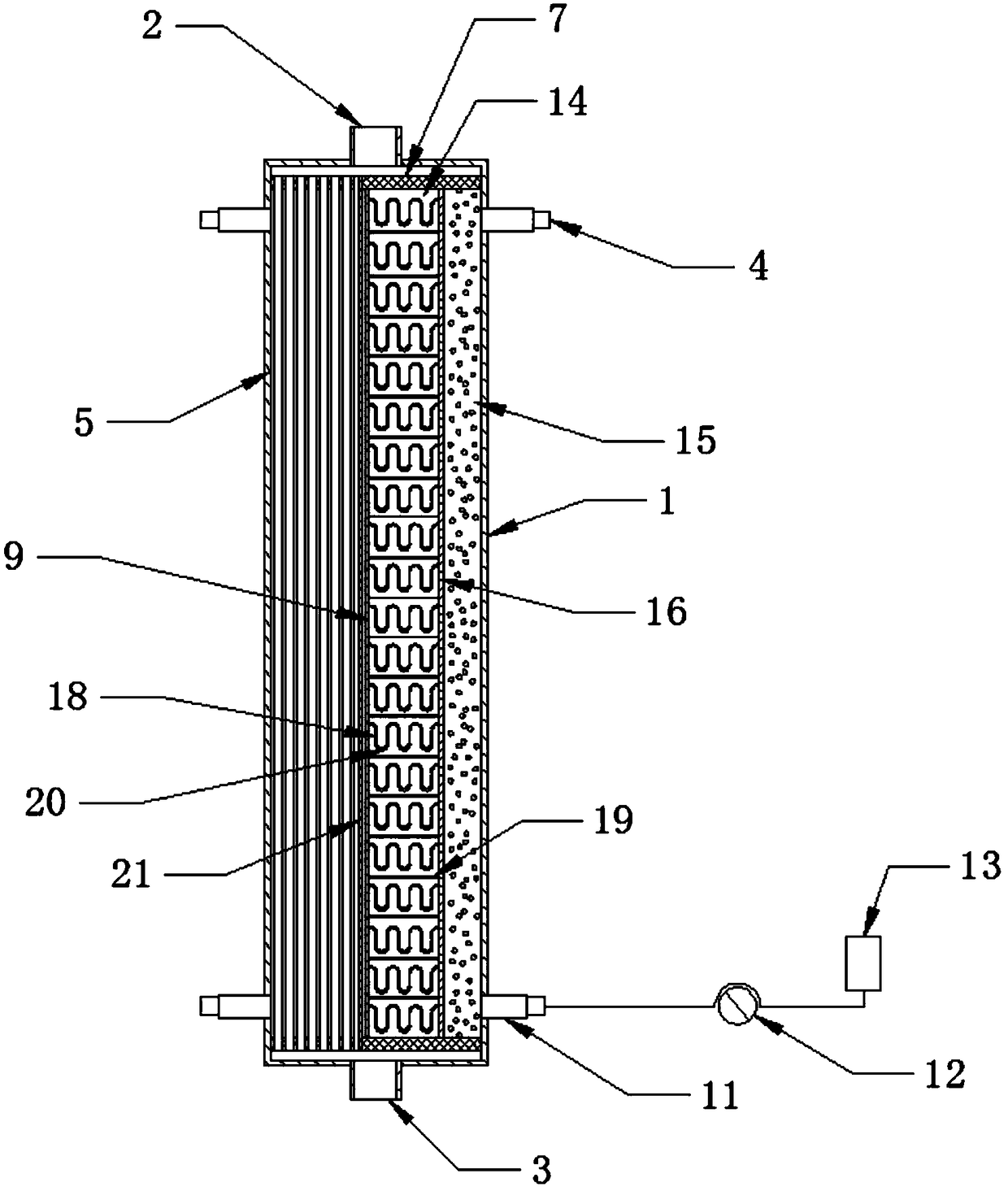 Integrated plasma separating and hepatitis C virus immunity adsorbing device