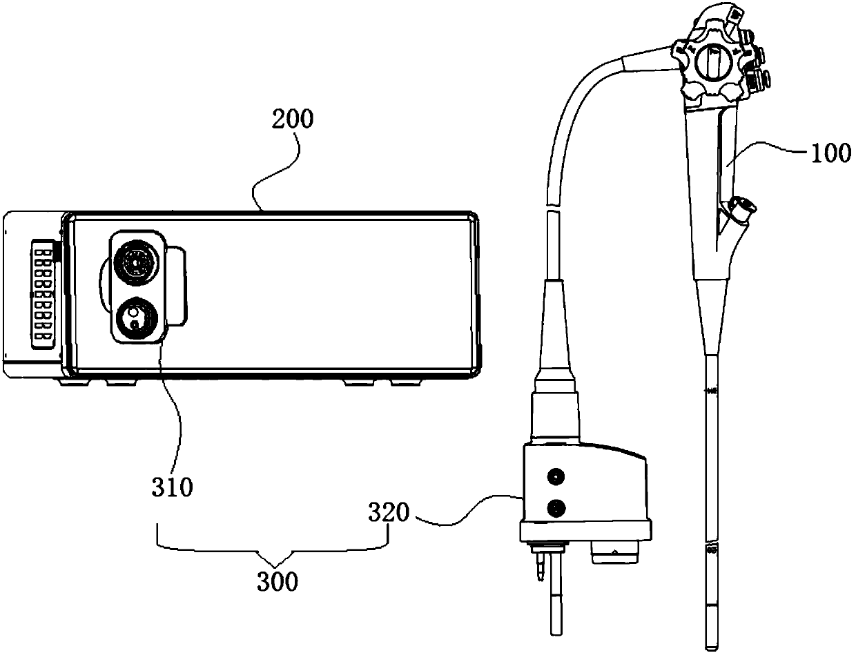 Endoscope connecting system and method, and endoscope system