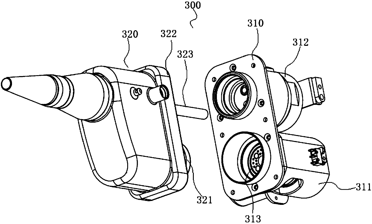 Endoscope connecting system and method, and endoscope system