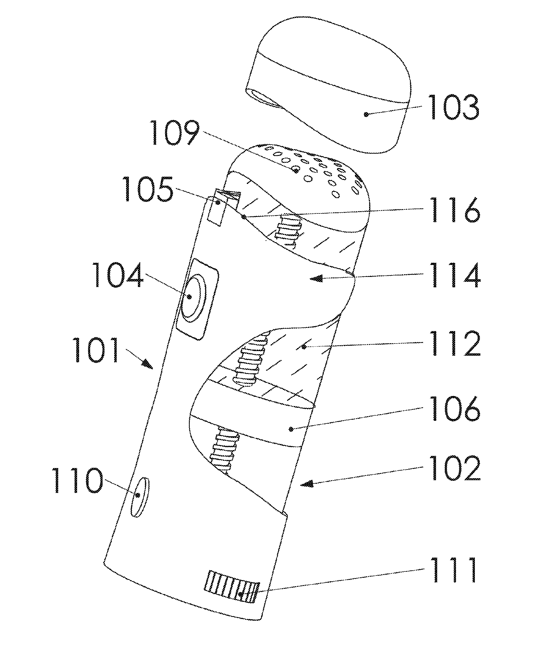 Electromechanical system for dispensing a composition