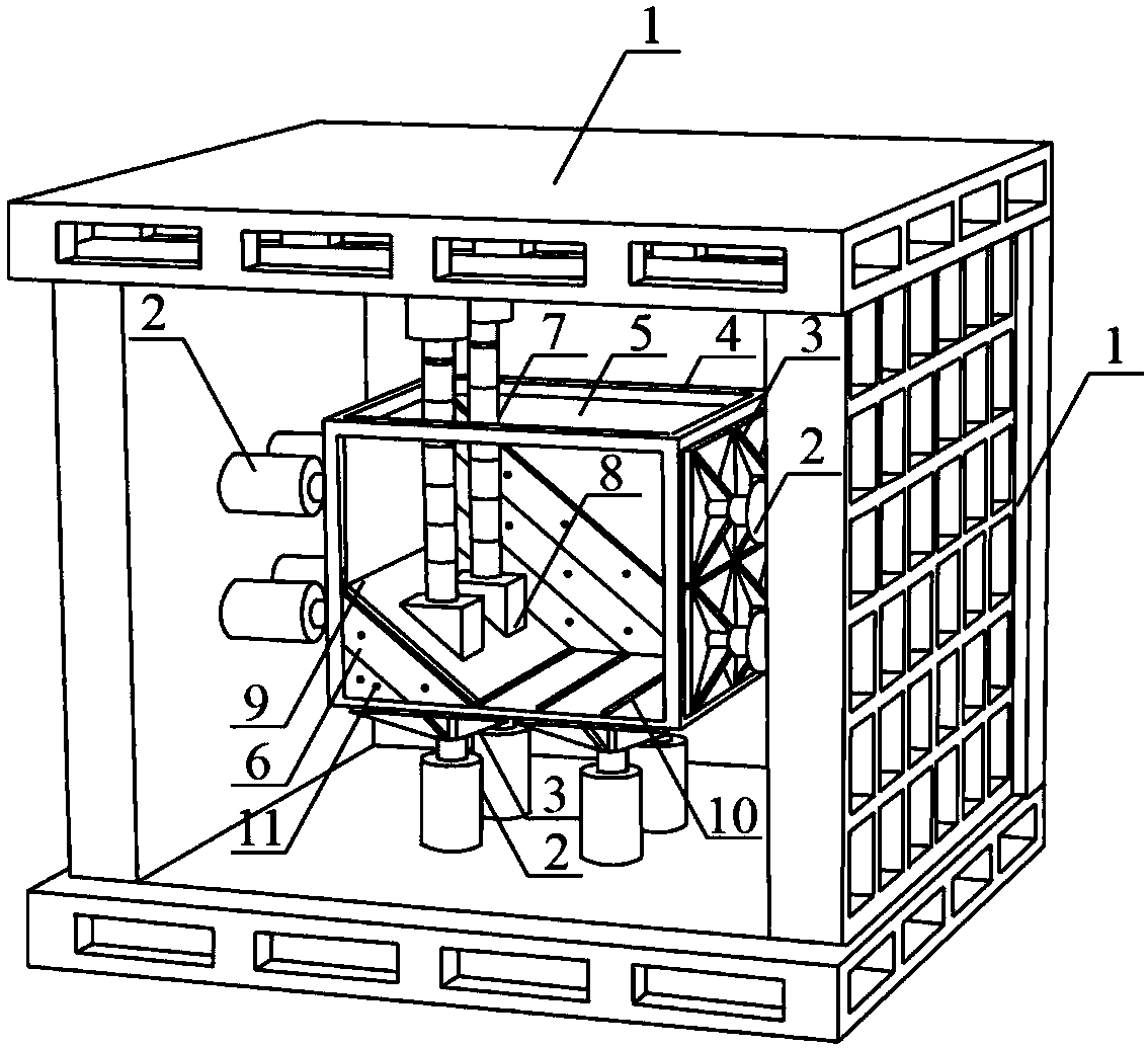 Physical model apparatus and physical model apparatus method for simulating inclined rock stratums with different inclination angles