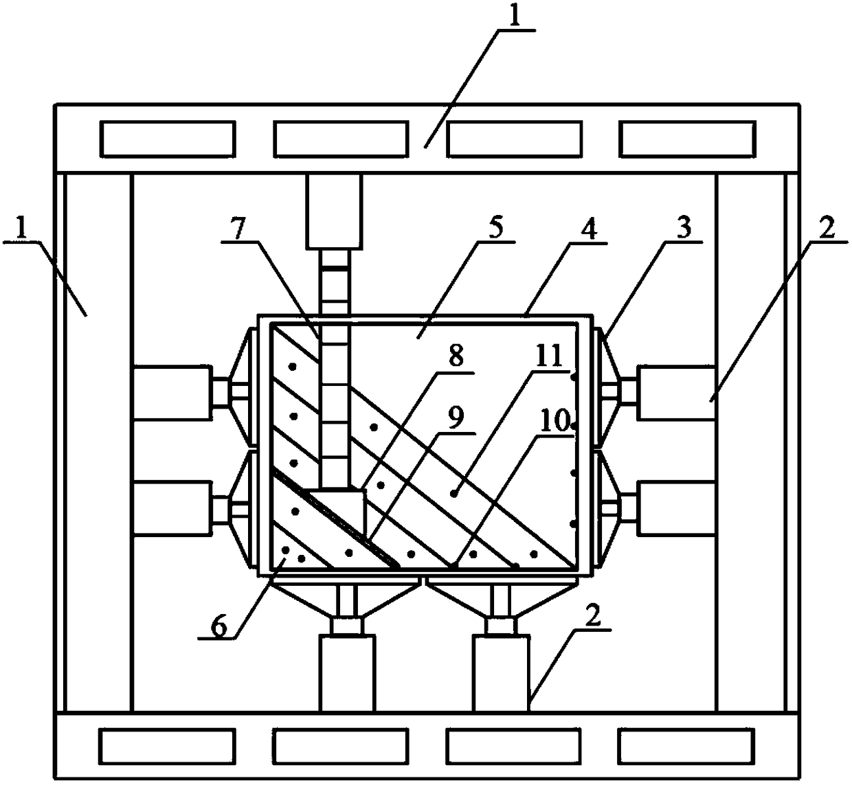 Physical model apparatus and physical model apparatus method for simulating inclined rock stratums with different inclination angles